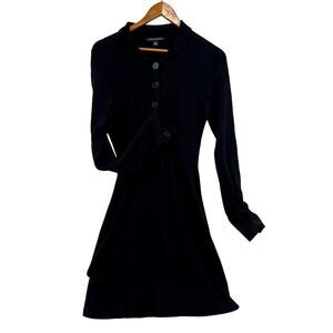 Banana Republic Wool Silk Sweater Dress Goth Academia Twee Wednesday Addams S